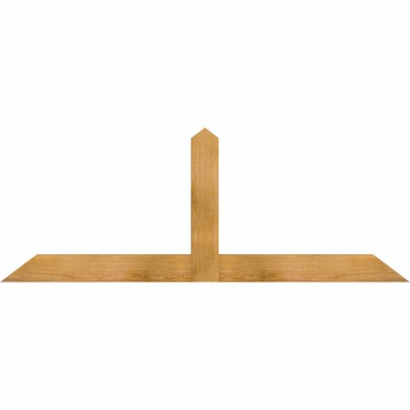 Ekena Millwork Portland Rough Sawn Timber Gable Bracket, Western Red Cedar, 60"W x 22"H x 2"D x 4"F, 9/12 Pitch GBW060X22X0204POR00RWR